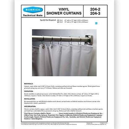 204-2 Vinyl Shower Curtain
