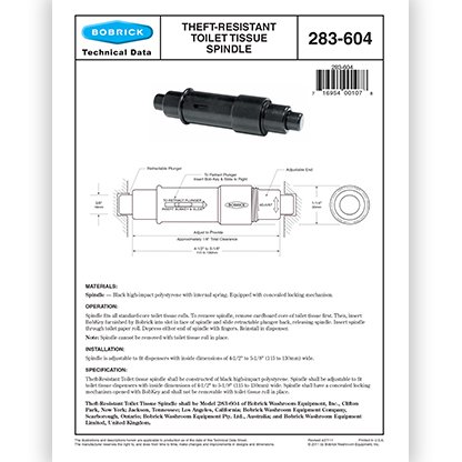 283-604 Theft Resistant Spindle