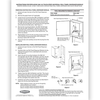 Towel Dispenser Module Installation (3961-50)