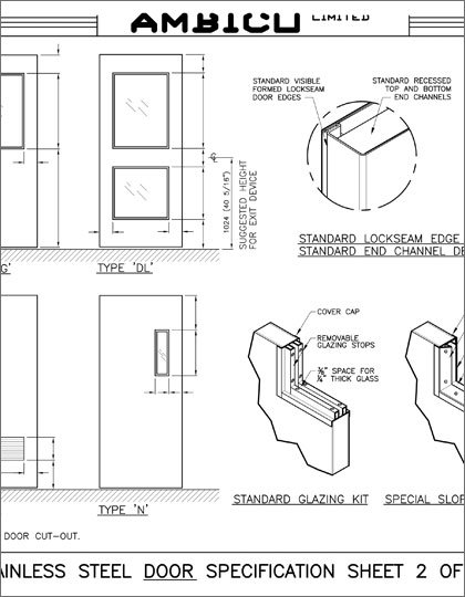 Stainless Steel Door & Frame Types