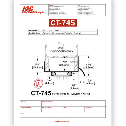 CT-745 Door Shoe Rain Drip