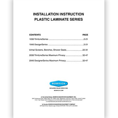 Plastic Laminate Toilet Partition Installation
