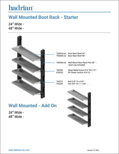 Wall Mounted Boot Rack Information