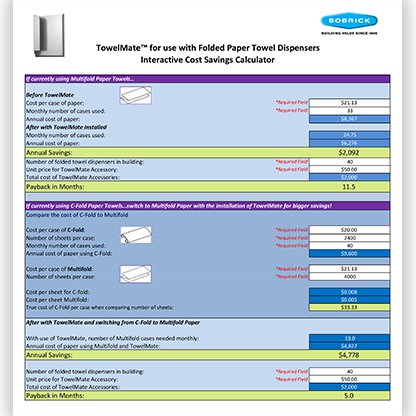 TowelMate® Savings Calculator