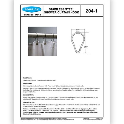 204-1 Shower Curtain Hook