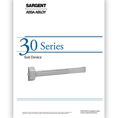 Sargent 30 Series Rugged Exit Devices