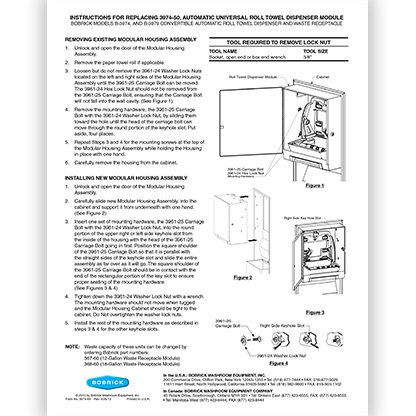 Towel Dispenser Module Installation (3974-50) new