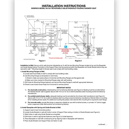 B-5181 Reversible Shower Seat