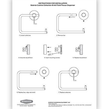 B-543 Toilet Tissue Dispenser