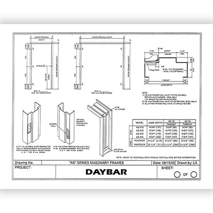 AS Series Masonry Frames