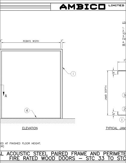 Acoustic Paired Steel Frames - Fire Rated