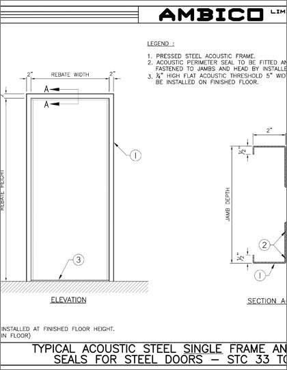 Acoustic Steel Single Frames