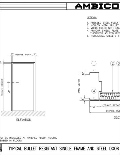 Level 1 to 8 Bullet Resistant Doors