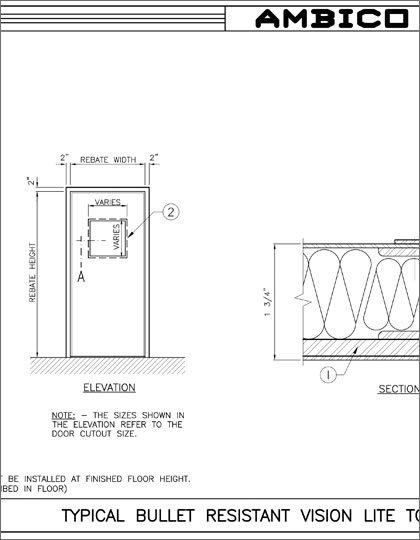 Level 4 BR Door with Vision Lite