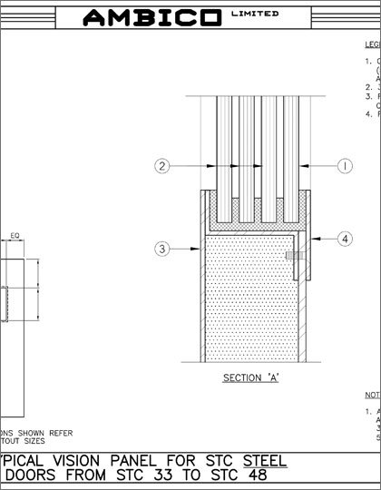 Acoustic Steel Door Vision Lite Kits