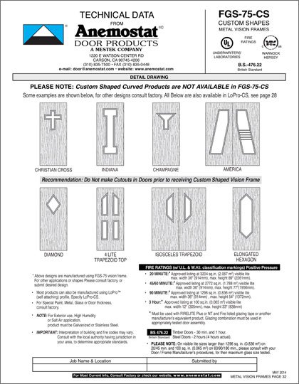 FGS-75-CS Series - Custom Shapes