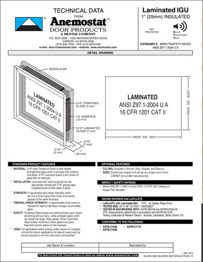 Laminated IGU