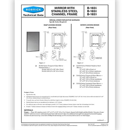 B-1656 Mirror Channel Frame