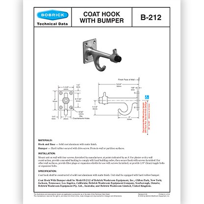 B-212 Hook with Bumper