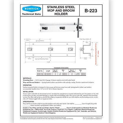 B-223 Mop & Broom Holders