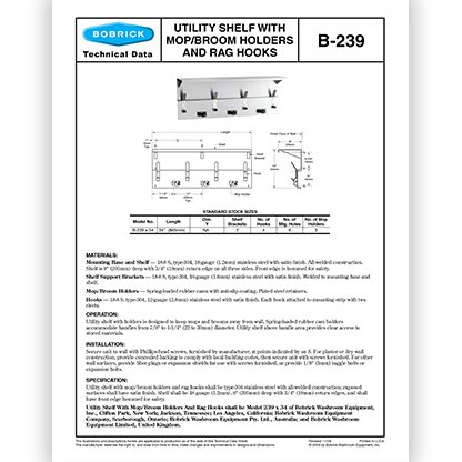 B-239 Shelf with Holders & Hooks