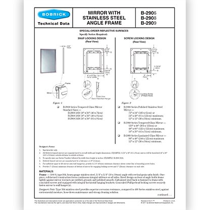 B-2906 Mirror Angle Frame