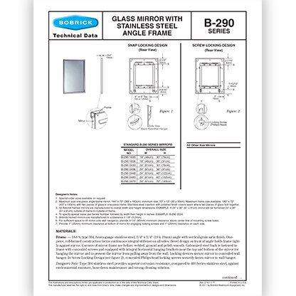 B-290 Mirror Angle Frame