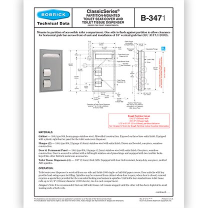 B-3471 ClassicSeries Partition Mounted