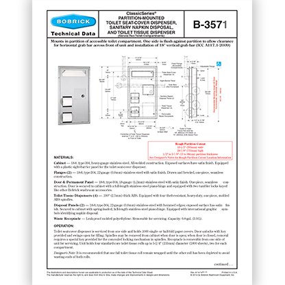 B-3571 ClassicSeries Partition Mounted (Dual)