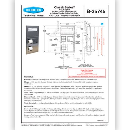 B-35745 ClassicSeries Recessed