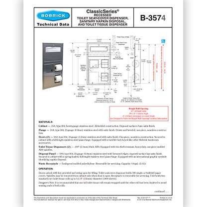 B-3574 ClassicSeries Recessed