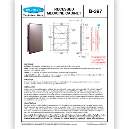 B-397 Recessed Medicine Cabinet