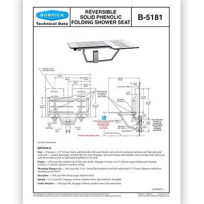 B-5181 Folding Shower Seat