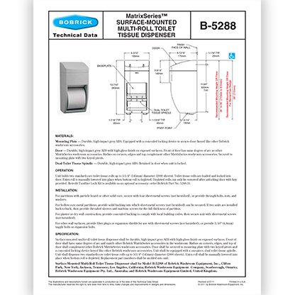 B-5288 MatrixSeries, Multi-Roll