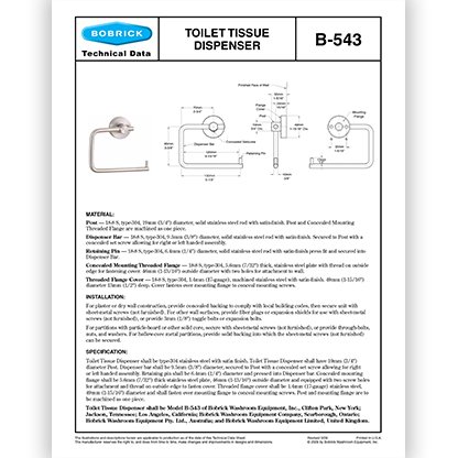 B-543 Toilet Tissue Dispenser
