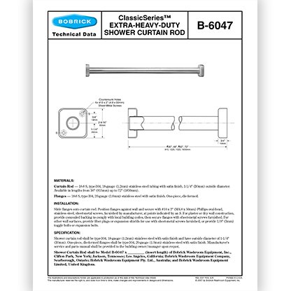 B-6047 Shower Curtain XHD Rod