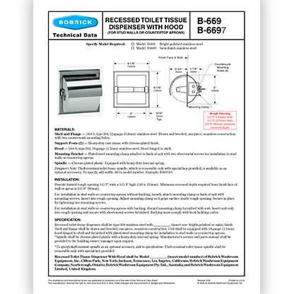 B-669 & B-6697 Recessed, Hood