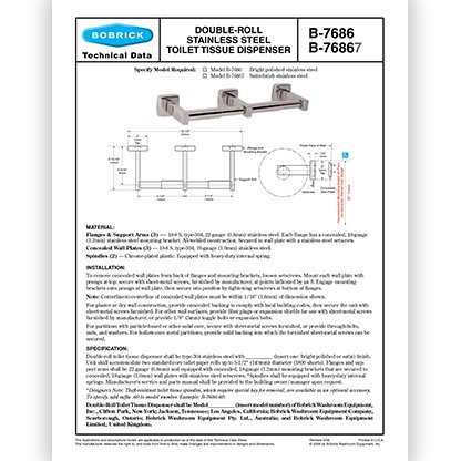 B-7686 & B-76867 Double, Stainless Steel