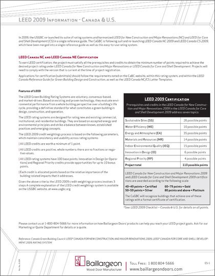 Baillargeon LEED Information
