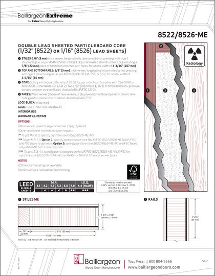 Radiology Double Lead Sheeted