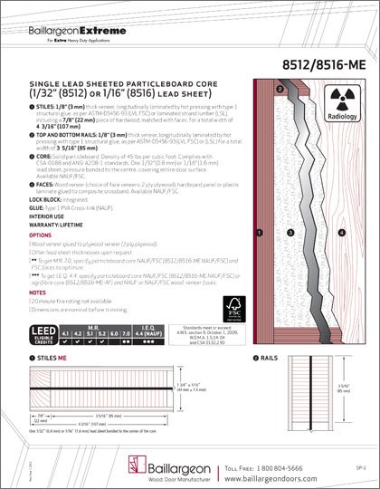 Radiology Single Lead Sheeted