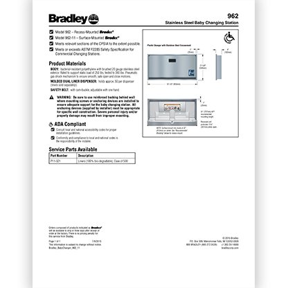 Model 962 Changing Station