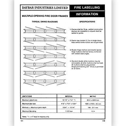 Daybar Multiple Door Openings Frame