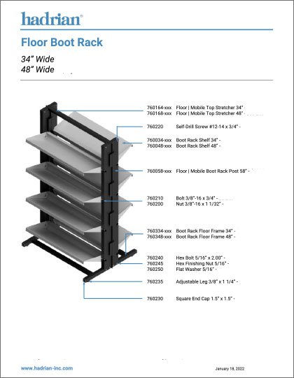 Floor Boot Rack Information