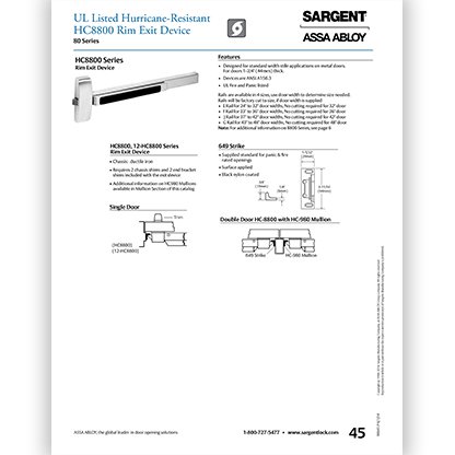 Sargent HC8800 Series