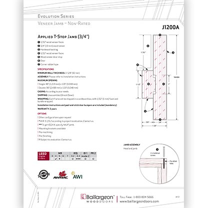 Evolution Series Applied T-Stop Jamb