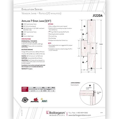 Evolution Series Applied T-Stop Jamb