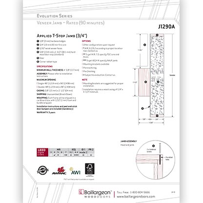 Evolution Series Applied T-Stop Jamb