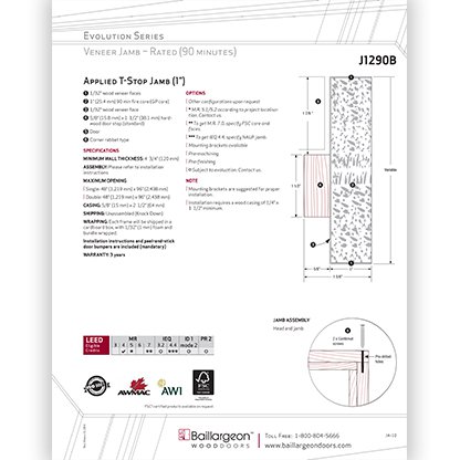 Evolution Series Applied T-Stop Jamb