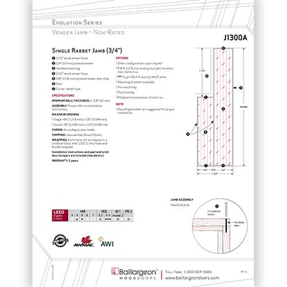 Evolution Series Single Rabbet Jamb